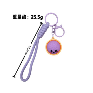Most Popular 3D PVC <b>Lanyard</b> Cute Cartoon Dumpling Backpack <b>Key</b> Chain Colorful Pendant Stress Relief Toy <b>for</b> Kids - Product Image 5