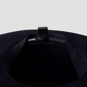 <span class=keywords><strong>Feutre</strong></span> noir hommes chapeaux <span class=keywords><strong>crayon</strong></span> bord <span class=keywords><strong>large</strong></span> 100% pure laine australienne hommes <span class=keywords><strong>crayon</strong></span> rouleau bord chapeau - Product Image 6