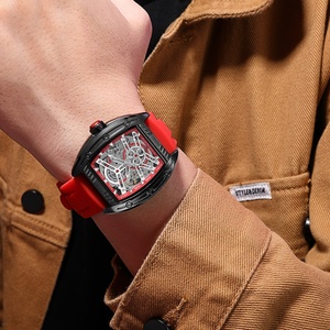 MEGIR 8601 New Fashion Luxury Men's Mechanical Analog Wristwatch Waterproof Tonneau Dial Silicone Band Sports <b>Automatic</b> Watch f - Product Image 6