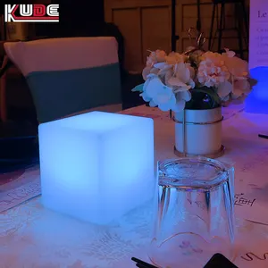 Bar Stool Bar Chair 16 RGB LED Night Club Rechargeable Battery Powered IP65 Waterproof Cube Table LED Cube Seat Chair