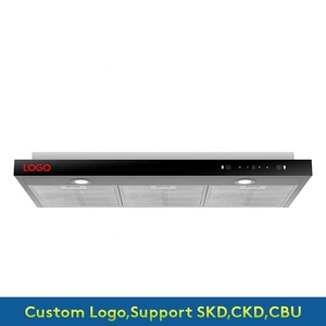 <span class=keywords><strong>Hotte</strong></span> aspirante électrique OEM 3 vitesses à interrupteur poussoir en acier inoxydable murale silencieuse avec ventilateur pour cuisine, usage domestique et hôtelier - Product Image 2