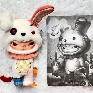 Nouvelle <span class=keywords><strong>figurine</strong></span> Ono Hirono de la série Creepy Funland, lapin maléfique en PVC, thème animal, créative, mignonne, boîte mystère, jouet lumineux, ornement, cadeau - Product Image 3