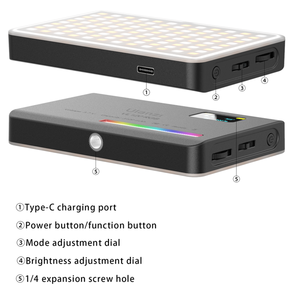 Lampe vidéo LED RVB Ulanzi VL120 <span class=keywords><strong>moins</strong></span> chère, lumière de caméra, lumière colorée rechargeable 3100mAh, panneau lumineux à intensité variable, lampe de <span class=keywords><strong>studio</strong></span> photo - Product Image 2