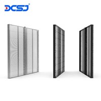 DCSJ P3.91-7.82 d'écran transparent LED polychrome d'intérieur 1000*500mm affichage de calandre LED pour les magasins de détail et les centres commerciaux