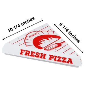 Boîte à pizza individuelle à emballage jetable en tranches triangulaires avec fenêtre
