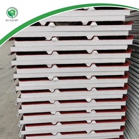 Panel de Techo y Pared de Acero Galvanizado EPS Sandwich de 50-200 mm, Personalizado de Fábrica, Interior Completamente Tecnológico, Resistente al Fuego y Ecológico