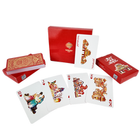 Cartes d'affirmation positives et élégantes imprimées sur mesure, en papier rouge mat, avec boîte cadeau