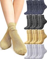 Chaussettes de cheville scintillantes à paillettes pour femmes, chaussettes mi-mollet métalliques brillantes pour fêtes, clubs et cadeaux – Vente en gros