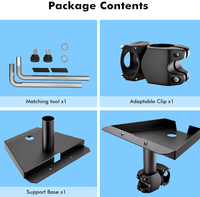 Support Starlink Gen 3 avec base de fixation pour tuyau, support réglable pour échelle de camping-car, support de toit universel en alliage d'aluminium, adaptateur noir