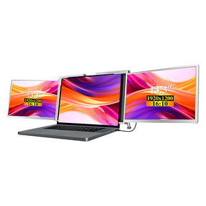 Extensor de Monitor de Pantalla Dual para Computadoras Portátiles, Pantalla Completa HD 1080P, Panel IPS Tipo LCD, Diseño Plegable y Apilable para <span class=keywords><strong>Mac</strong></span> y Windows - Product Image 1