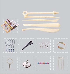 LISI Kit d'<span class=keywords><strong>argile</strong></span> de <span class=keywords><strong>cuisson</strong></span> au <span class=keywords><strong>four</strong></span> en polymère 32 couleurs non toxique avec outils de sculpture Assortiment de fournitures d'art pour enfants - Product Image 4