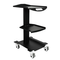 Carrito de Herramientas Metálico para Consultorio Dental con Enchufe Integrado, Cuatro Ruedas, Capacidad de Carga de 25 lb, 1 Año de Garantía