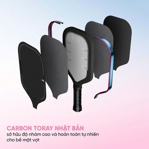 Paleta de Pickleball Alpha X, Cara de Fibra de Carbono T700, Núcleo Triple de Espuma MPP EVA, 16 mm de Grosor, Alto Rebote, Estable, Aprobada por la USAP - Product Image 5