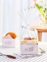 Boîtes d'emballage de toast jetables blanches personnalisées Wrap Pastry Take Away Paper Holder Sandwich Food Box