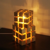 Luce magica cubo 3D lampada per bambini luce notturna in legno lampada notturna per bambini