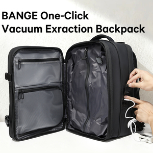 BANGE New Arrival Carry on <strong>40L</strong> Expandable Built-in Vacuum Compression Pump Men Waterproof <strong>Travel</strong> Vacuum Compression <strong>Backpack</strong> - Product Image 3