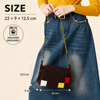 Sac bandoulière personnalisé en tricot 3D recyclé pour femme, léger, lavable en machine, color block, à sangle unique, sac à bandoulière tendance
