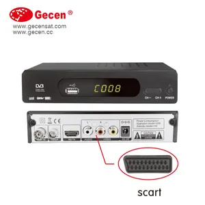 Gecen Digitale set top box del Ricevitore dvd-t2 h265 scart Android tv ipty meteo youtube google map megogo supporto HDTR 875P4