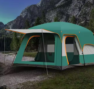 Extérieur 8-12 personnes Deux chambres Étanche 8-10 personnes léger portable camping en plein air deux chambres tente <span class=keywords><strong>de</strong></span> <span class=keywords><strong>village</strong></span> familial - Product Image 1