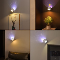 Lampe murale de projection ciel étoilé et lune, magnétique, rotation 360°, sans fil, rechargeable, télécommande, minuterie