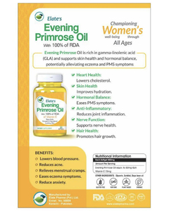 Huile d'onagre 500mg en gélules molles |   Complément alimentaire GLA Rich pour le bien-être des femmes, pour la peau et l'équilibre hormonal |   Halal - Product Image 5