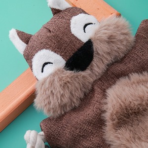 Juguete Masticable Interactivo Ecológico para Perros con Sonido - Forma de Ardilla/Zorro de Dibujos Animados, Material de Cuerda de Lona Duradero para Perros Pequeños/Medianos - Product Image 3