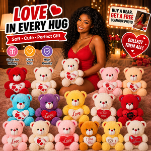 Orsacchiotto di <span class=keywords><strong>Peluche</strong></span> all'Ingrosso, Giocattolo Morbido Imbottito con <span class=keywords><strong>Cuore</strong></span>, Regalo d'Amore di San Valentino per Bambini e Ragazze - Product Image 1