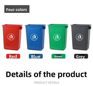 <strong>Large</strong> Commercial <strong>Kitchen</strong> Trash <strong>Bin</strong> Open Top Square Outdoor Without Lid Plastic Special Restaurants <strong>Large</strong> Capacity - Product Image 6