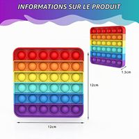 BDwing 2 pièces Jouet sensoriel à bulles en silicone anti-stress pour soulager l'anxiété, éducatif, pour enfants autistes et ayant des besoins spéciaux