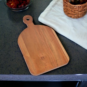 เขียงไม้หนาเป็นมิตรกับสิ่งแวดล้อมเขียงด้ามไม้อะคาเซียสำหรับแขวนเครื่องครัวสำหรับชีส - Product Image 5