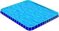 Grande piscine en PVC avec structure en acier pour usage commercial et domestique, à vendre, dimensions 10mx10m-50mx25m, H0.9m, H1.32m