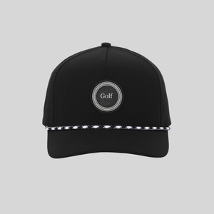 OEM Waterproof 5 Panel Black Golf <b>Hat</b> Perforated Snapback Baseball Cap Rope <b>Hat</b> Premium With Custom Logo for Men <b>Water</b> <b>Proof</b> - Product Image 2