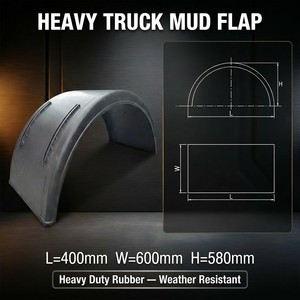Garde-boue robuste en plastique pour camion à double roue, fixation à fente, protection de roue arrière pour le marché d'Asie du Sud-Est - Product Image 2