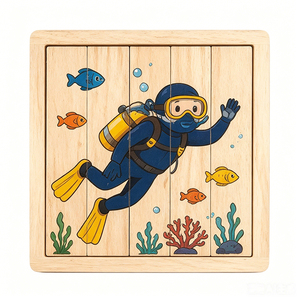 Rompecabezas de Madera Montessori Personalizado, Bloques de Madera Cognitivos, Juguetes Educativos de Madera con Dibujos Animados, Hecho en Vietnam para Niños y Bebés - Product Image 4