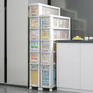 Estante de Almacenamiento Multifuncional Tipo Cajón para Espacios Estrechos en Gabinetes de Cocina, Estante Ultra Estrecho para Espacios entre Refrigeradores - Product Image 2