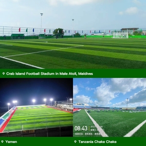 Tapis de football en herbe synthétique pour commandes en gros, fabriqué par le fabricant, avec fil haute résilience, pour un maintien stable du ballon, idéal pour les centres d'entraînement de futsal et autres terrains. - Product Image 3