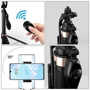 Wholesale Mini Selfie Stick Black Aluminum Foldable Portable Wireless <b>Control</b> Selfie Stick Tripod <b>for</b> Mobile - Product Image 5