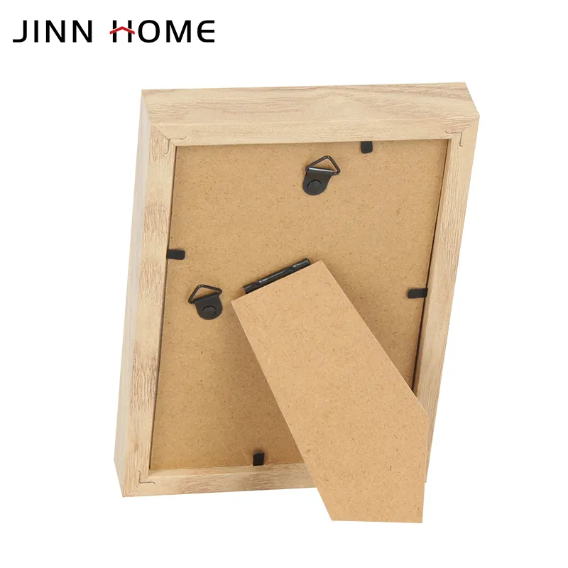 Moldura de madeira personalizada para decoração de parede, moldura de madeira para casa Jinn 6*8"