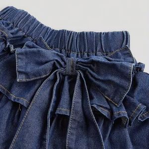 2025 Summer Women Mini <strong>Denim</strong> <strong>Skirt</strong> High Waist <strong>Pleated</strong> Bow A-line Casual Ruffled <strong>Skirt</strong> Sexy Streetwear Fashion <strong>Skirt</strong> for Girls - Product Image 3