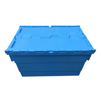 Boîte de rangement en plastique QS Purple 80L avec couvercle, panier empilable pour fruits et légumes