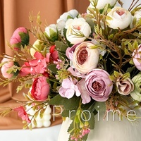 Zijde Thee Rose Zijde Bloemen Bloemen Vintage Kunstmatige Plant Decoratief Boeket Hotel Valentijnsdag Bruiloft Home Decoraties