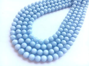 Collar y pulsera de piedra semipreciosa, piedra Natural, redonda, <span class=keywords><strong>Angelite</strong></span> - Product Image 3