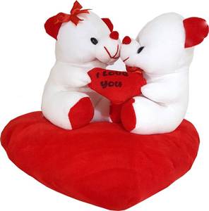 Ours en peluche de couple de saint-valentin tenant le cœur rouge <span class=keywords><strong>jouet</strong></span> en peluche ours en peluche blanc avec coeur rouge brodé sur la poitrine - Product Image 5