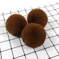 Pompon en vraie fourrure de lapin avec bande élastique pour pendentifs DIY, ornements, cadeaux et jouets pour animaux – Vente chaude en usine