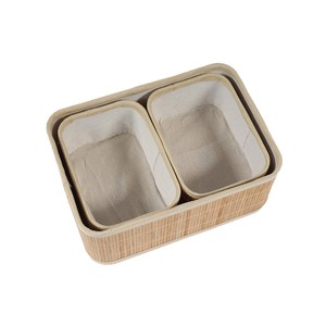 Cesta de Almacenamiento de Escritorio Rectangular de Bambú Tejido, Ecológica, Moderna y Sencilla, para Cosméticos, Joyas y Artículos Diversos - Hecho en Shandong - Product Image 4