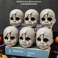 Meilleures ventes Halloween 2026 : Accessoires de simulation, Tête de poupée en sac filet, Décorations d'ambiance pour maison hantée et pièce secrète