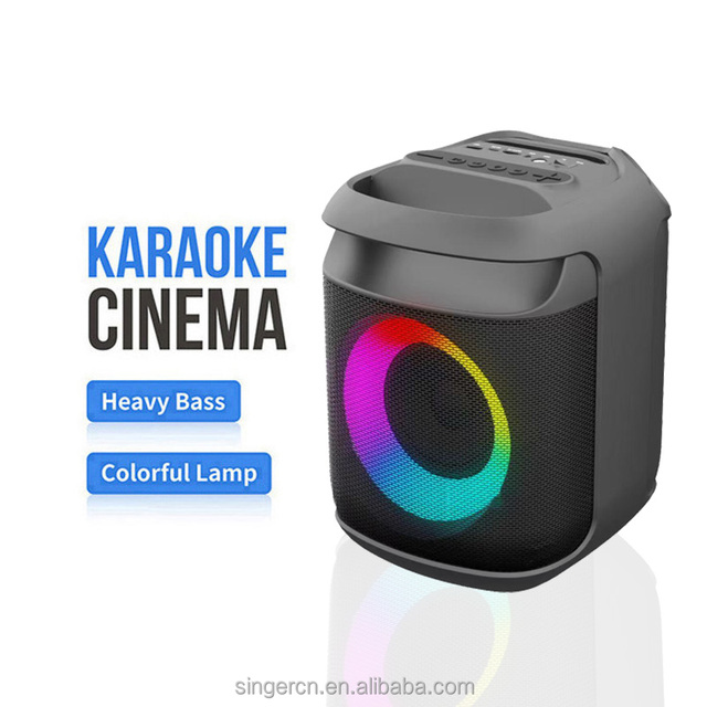 JBK-1403 JBK-1405 LED Light Party Box Customized Woofer HIFI Full Range Active Karaoke DJ Big 4 Inch Bluetooth Speaker