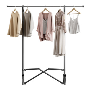 Folding Clothes Drying Rack Single Bar X-Shape Portable Standing Type Indoor Household Use Balcony Drying Rod - Product Image 1