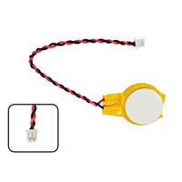 Penjualan terlaris sel baterai Lithium 3.0v disesuaikan baterai CMOS CR2032 3V baterai Lithium dengan 2 Pin 2 kabel kawat dan konektor