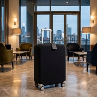 Housse de valise haut de gamme personnalisée, imprimée, anti-rayures, anti-poussière, robuste, avec fermeture éclair inférieure pour la sécurité des voyages aériens